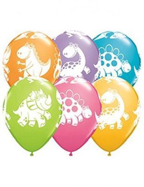 Saco 6 Balões 11" Dinossauros