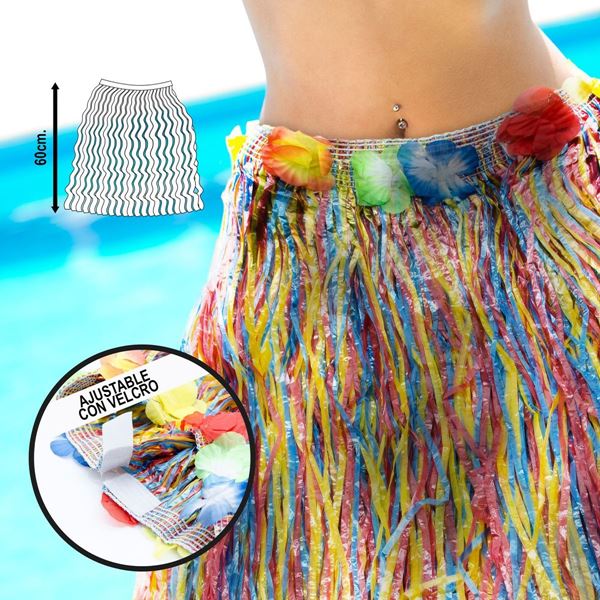 Saia Havaiana Colorida 60cm