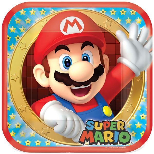 Pratos 23cm Super Mário