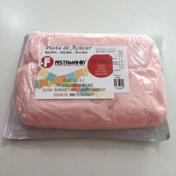 Pasta De Açúcar Rosa Bebé 1kg