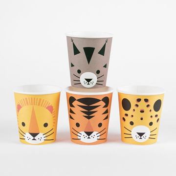 8 Copos Mini Felinos