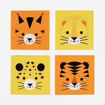 20 Guardanapos Mini Felinos