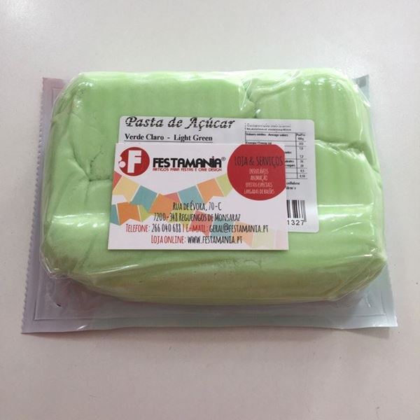 Pasta De Açúcar Verde Claro 500gr
