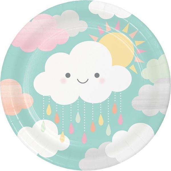 Pratos 23cm Chuva De Amor Pastel