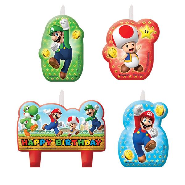 4 Velas Super Mário