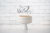 Topo Bolo Happy Birthday Prateado 22.5cm