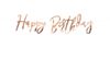 Banner Happy Birthday Rose Gold 16.5x62cm
