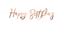 Banner Happy Birthday Rose Gold 16.5x62cm