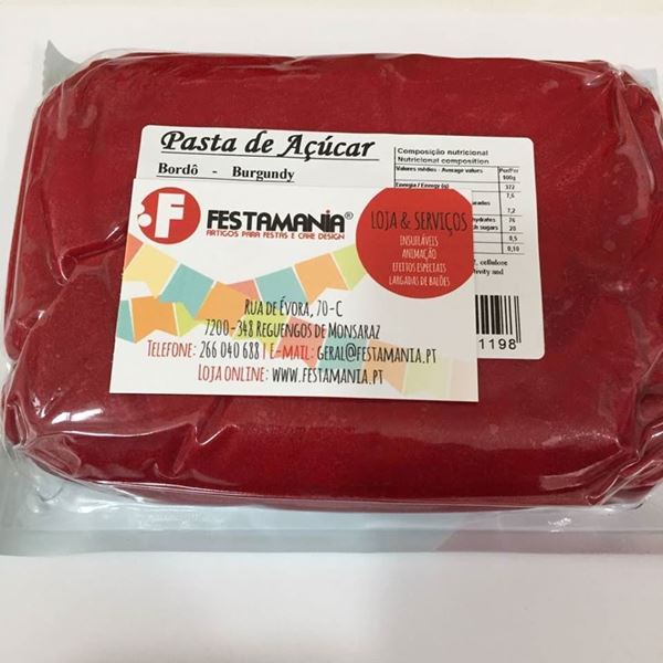 Pasta De Açúcar Bordô 250gr