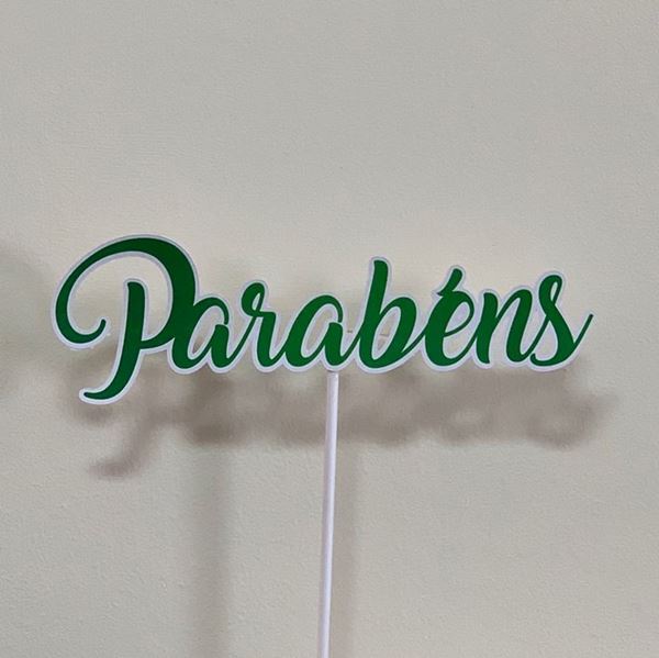 Topper Parabéns Verde