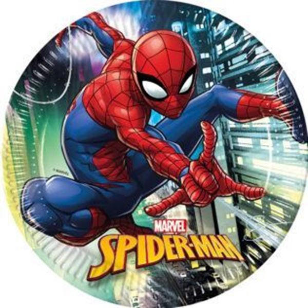 8 Pratos 23cm Spiderman Team Up