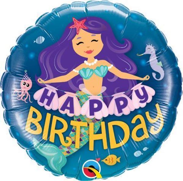 Balão Foil 18" Sereia Aniversário