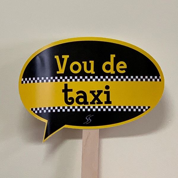 Placa "vou De Taxi"