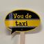 Placa "vou De Taxi"