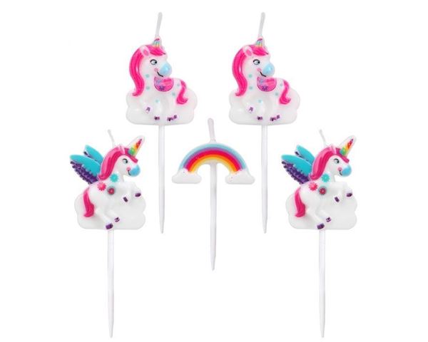 5 Velas Unicórnio
