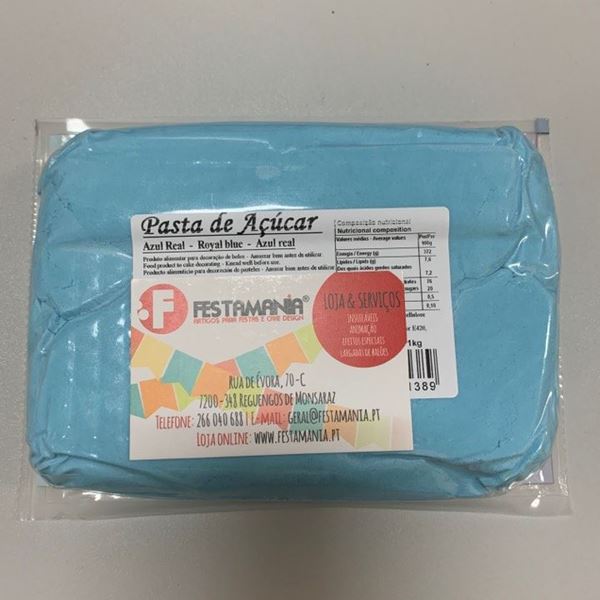 Pasta De Açúcar  Azul Real 1kg