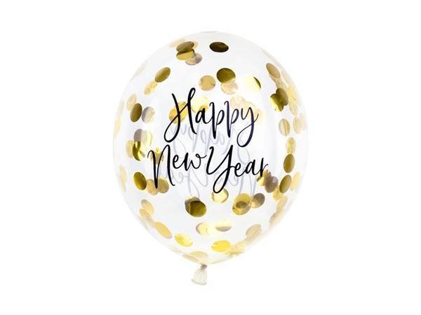Balões Com Confettis Happy New Year