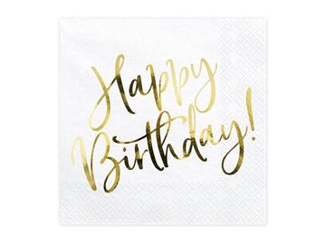Guardanapos Brancos Happy Birthday