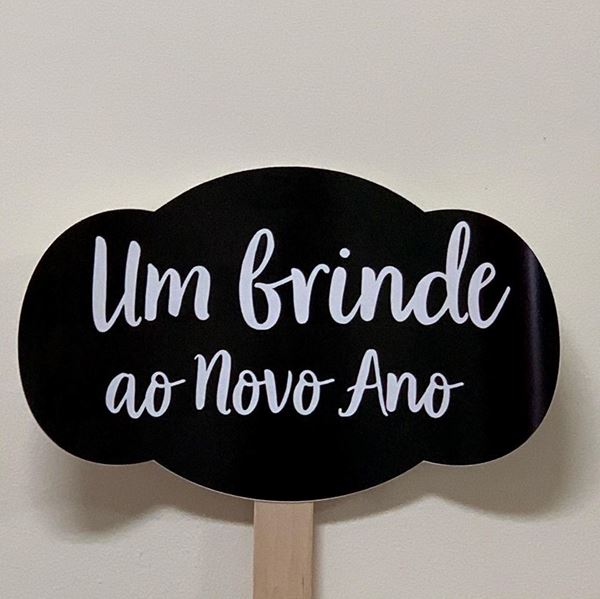 Placa "um Brinde Ao Novo Ano"