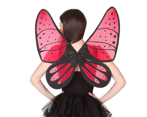 Asas De Borboleta Vermelhas E Pretas