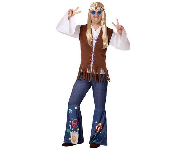 Fato Homem Hippie Blue