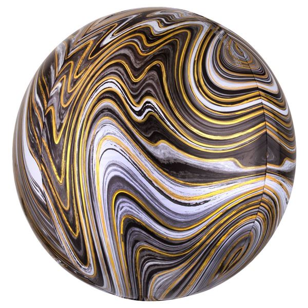 Balão Orbz Mármore Preto