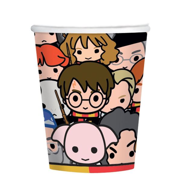 8 Copos Papel Harry Potter