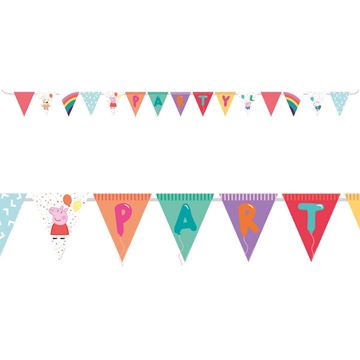 Bandeirinha Triangular 4m Peppa Pig
