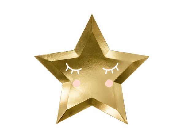6 Pratos Estrelas Dourados