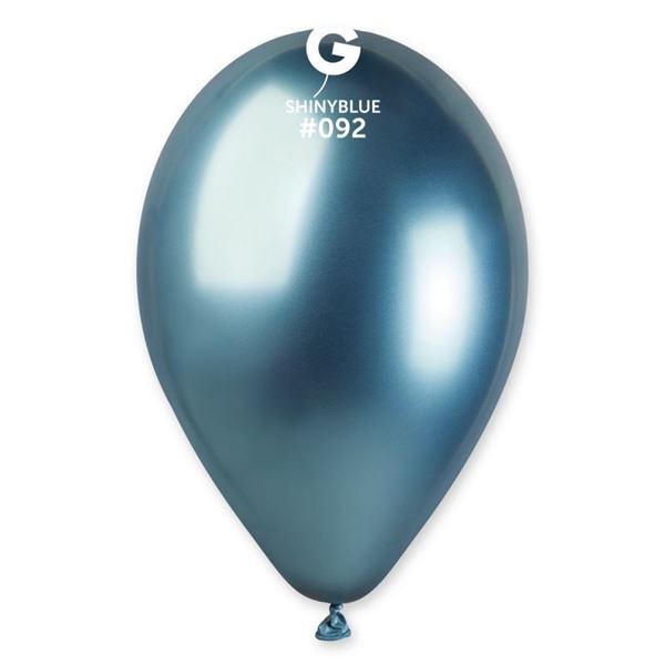Saco 5 Balões Shiny 13" - Azul