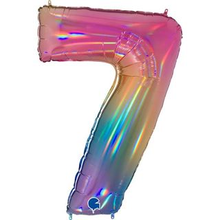 Balão Foil Número 7 Rainbow