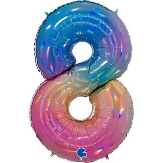 Balão Foil Número 8 Rainbow