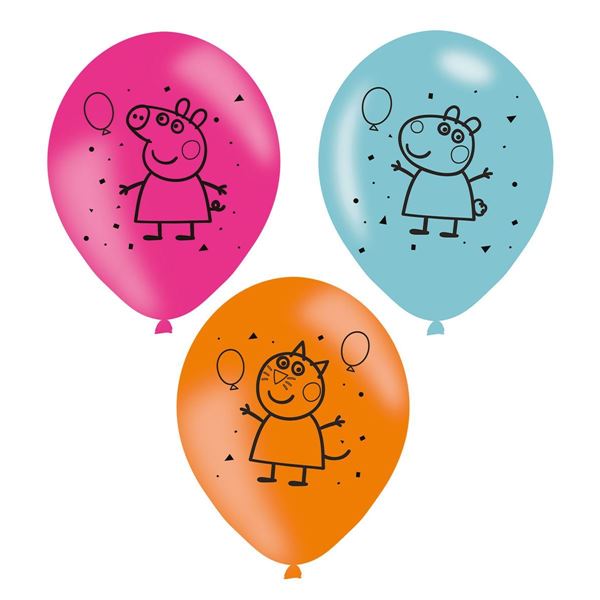 6 Balões Latex Peppa Pig