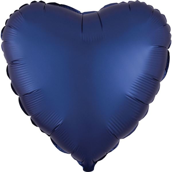 Balão Foil Coração Azulão Navy 45cm