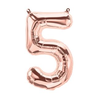 Balão Foil 41cm Nº5 - Rose Gold