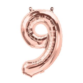 Balão Foil 41cm Nº9 - Rose Gold