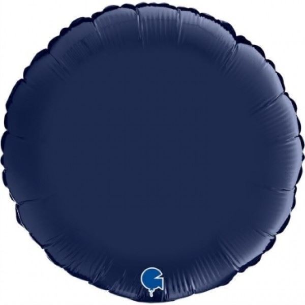 Balão Foil Redondo 18" Azul Marinho Cetim