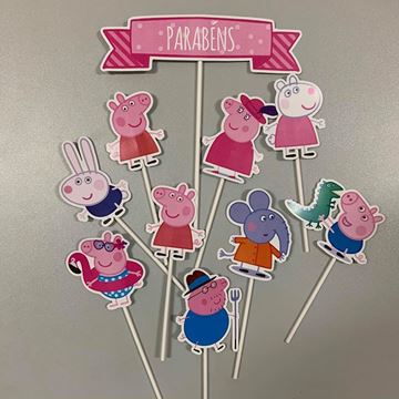 Kit Toppers Porquinha Peppa