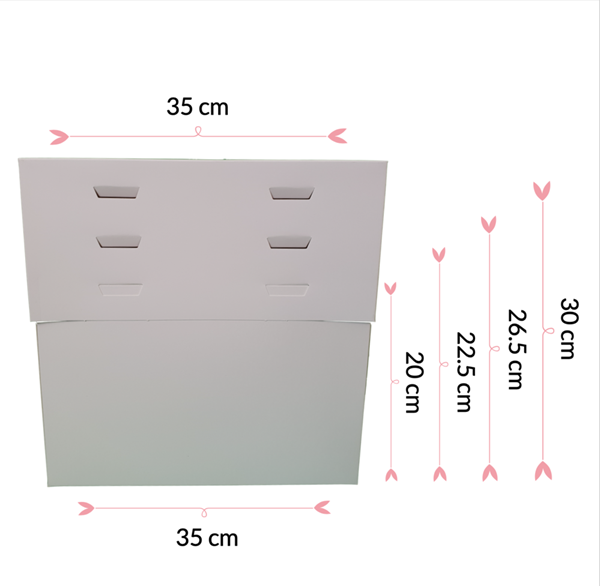 Caixa Para Bolos 4 Alturas 35x35cm