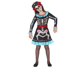 Fato Esqueleto Menina 3-4 Anos