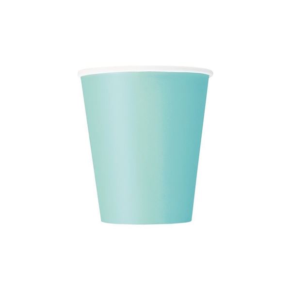 14 Copos Papel Verde Menta