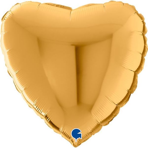 Balão Foil Coração 56cm - Ouro