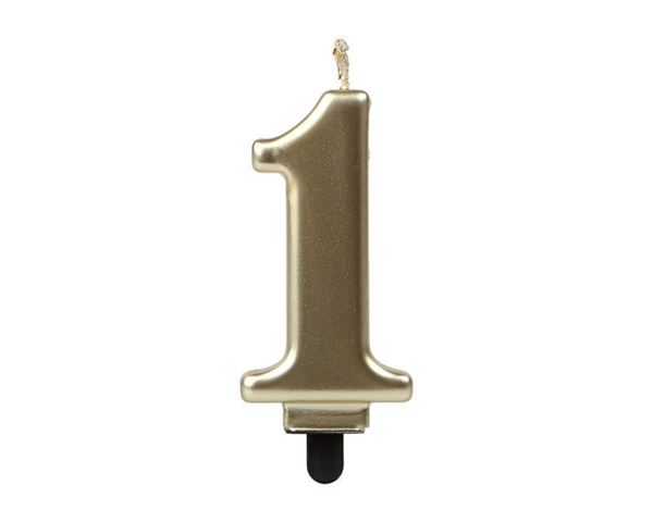 Velas Números Dourado 7cm