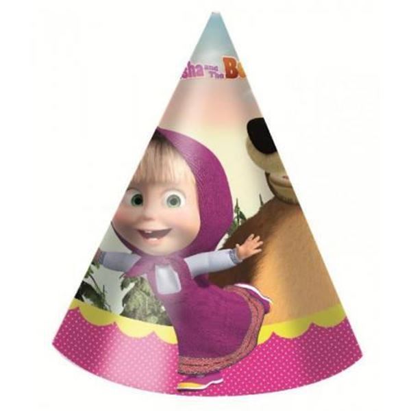 6 Chapéus Cone Masha E O Urso