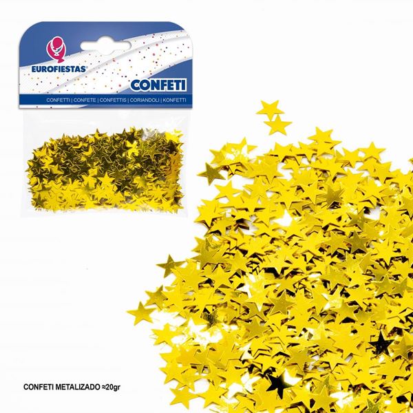 Confettis Brilhantes Estrela Ouro