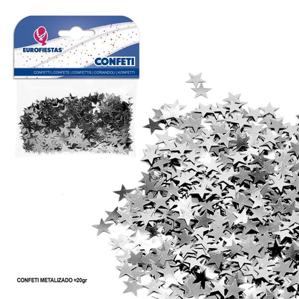 Confettis Brilhantes Estrela Prata