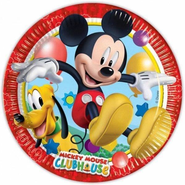 8 Pratos 23cm Mickey