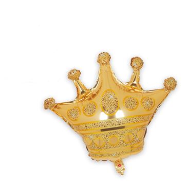Balão Foil Coroa Ouro 100x90cm