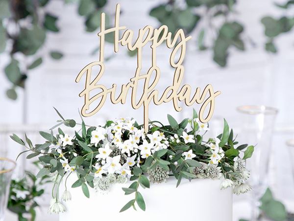 Topper Madeira Happy Birthday 16.5cm