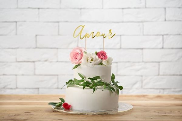 Topper Amour Dourado 22.5cm